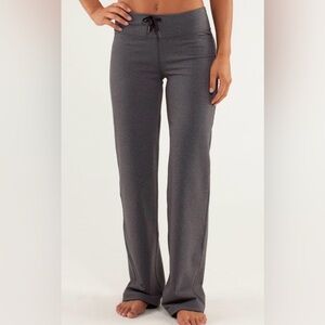 Lululemon Relaxed Fit Pant Heathered Deep Coal Women Sz S